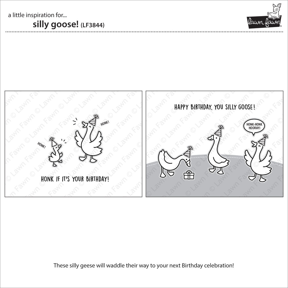 Lawn Fawn Silly Goose! Clear Stamps (LF3844)