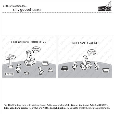 Lawn Fawn Silly Goose! Clear Stamps (LF3844)