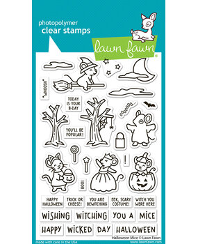 Lawn Fawn Halloween Mice Clear Stamps (LF3848)