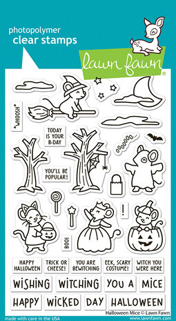 Lawn Fawn Halloween Mice Clear Stamps (LF3848) Lawn Fawn Halloween Mice Clear Stamps (LF3848)