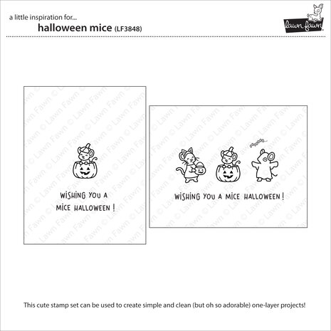 Lawn Fawn Halloween Mice Clear Stamps (LF3848) Lawn Fawn Halloween Mice Clear Stamps (LF3848)