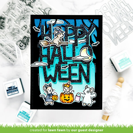Lawn Fawn Halloween Mice Clear Stamps (LF3848) Lawn Fawn Halloween Mice Clear Stamps (LF3848)