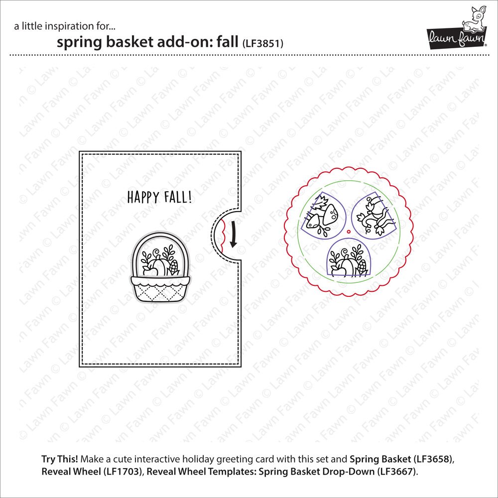 Lawn Fawn Spring Basket Add-On Fall Clear Stamps (LF3851) Lawn Fawn Spring Basket Add-On Fall Clear Stamps (LF3851)