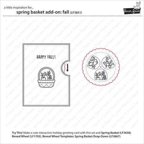Lawn Fawn Spring Basket Add-On Fall Clear Stamps (LF3851) Lawn Fawn Spring Basket Add-On Fall Clear Stamps (LF3851)