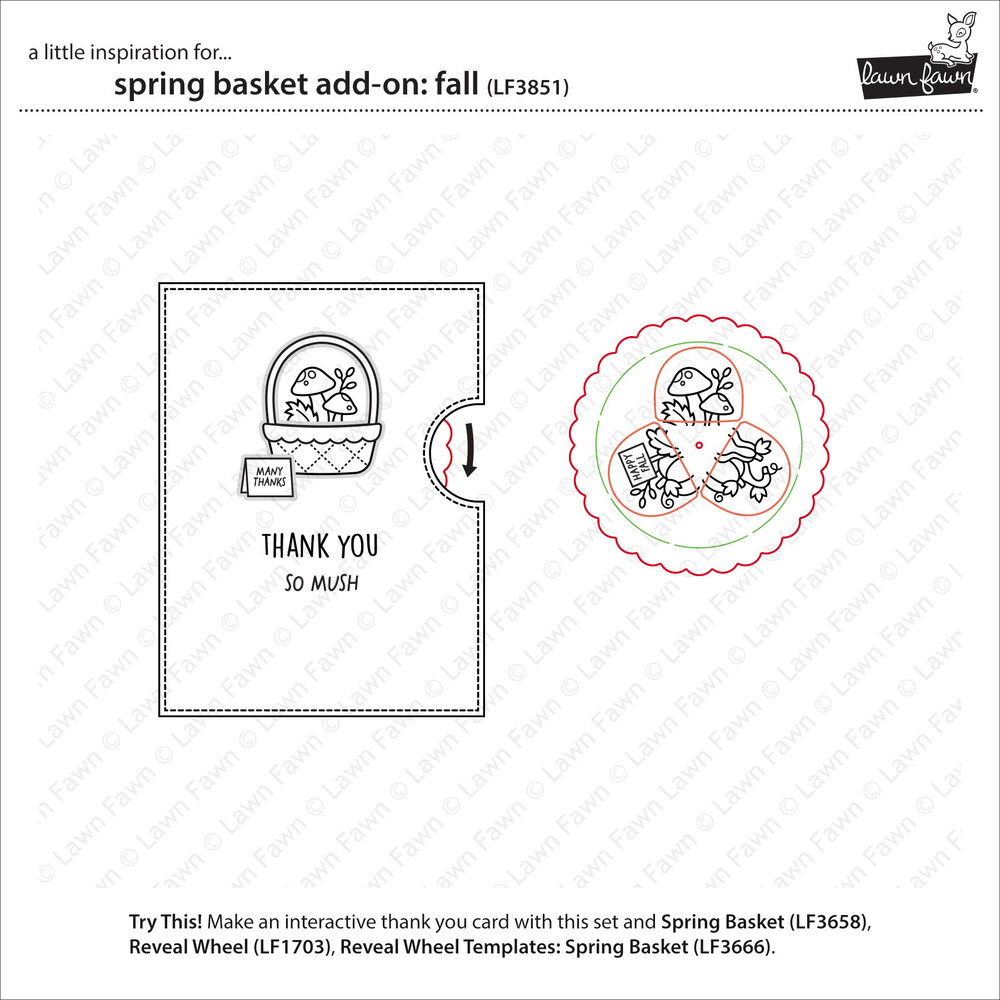 Lawn Fawn Spring Basket Add-On Fall Clear Stamps (LF3851) Lawn Fawn Spring Basket Add-On Fall Clear Stamps (LF3851)