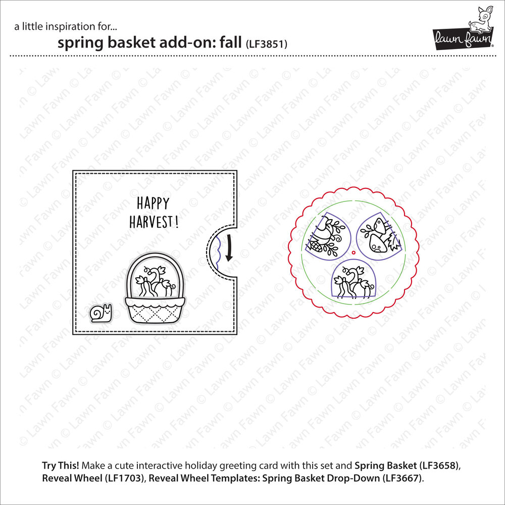 Lawn Fawn Spring Basket Add-On Fall Clear Stamps (LF3851) Lawn Fawn Spring Basket Add-On Fall Clear Stamps (LF3851)