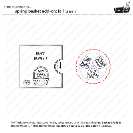 Lawn Fawn Spring Basket Add-On Fall Clear Stamps (LF3851) Lawn Fawn Spring Basket Add-On Fall Clear Stamps (LF3851)