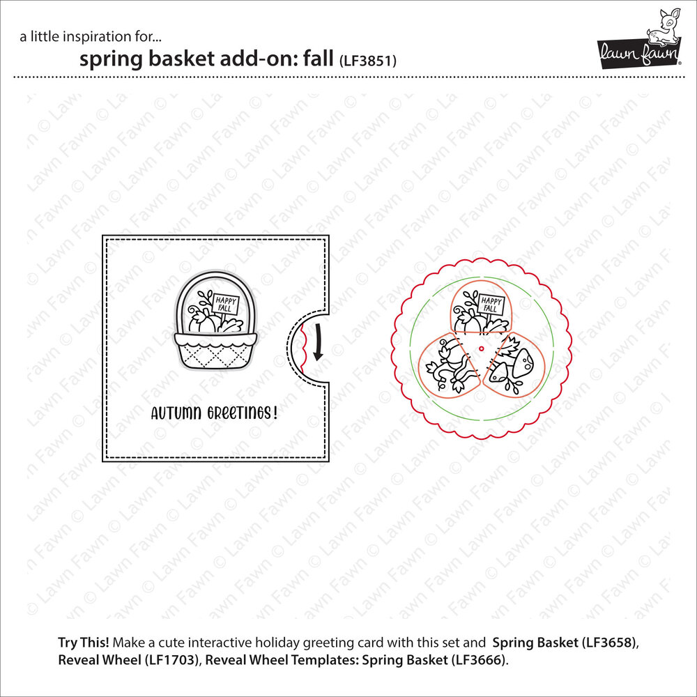 Lawn Fawn Spring Basket Add-On Fall Clear Stamps (LF3851) Lawn Fawn Spring Basket Add-On Fall Clear Stamps (LF3851)