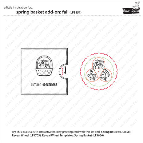 Lawn Fawn Spring Basket Add-On Fall Clear Stamps (LF3851) Lawn Fawn Spring Basket Add-On Fall Clear Stamps (LF3851)