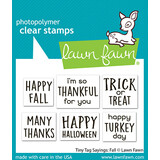 Lawn Fawn Tiny Tag Sayings Fall Clear Stamps (LF3862)
