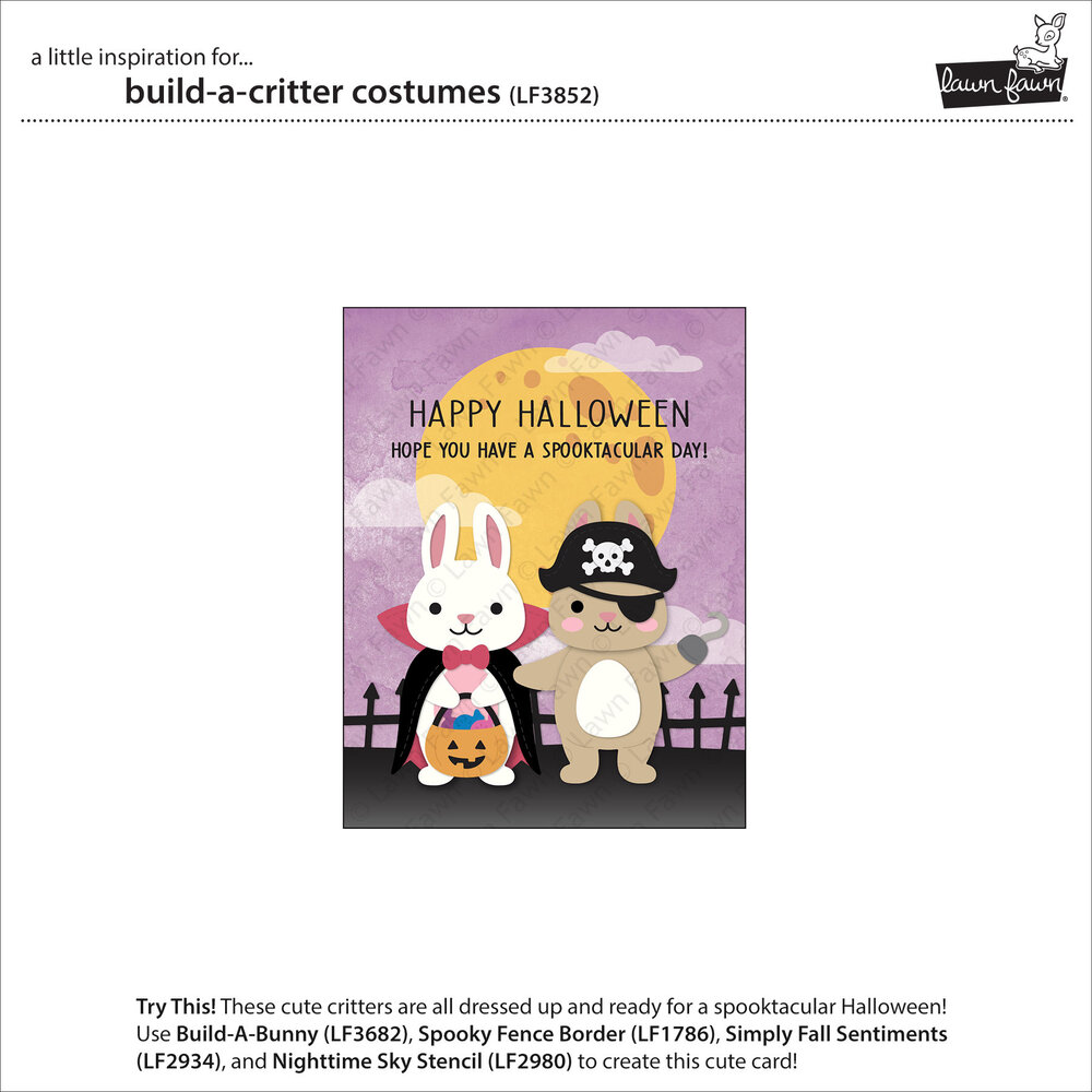 Lawn Fawn Build-A-Critter Costumes Dies (LF3852)
