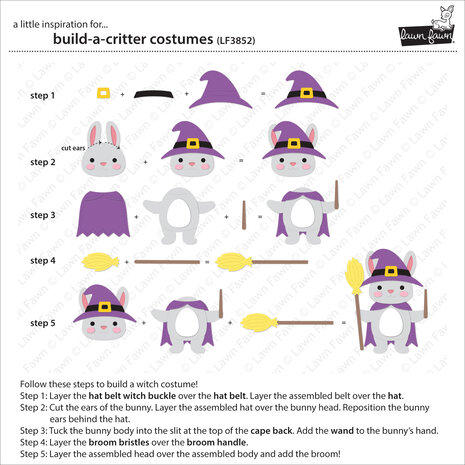 Lawn Fawn Build-A-Critter Costumes Dies (LF3852)