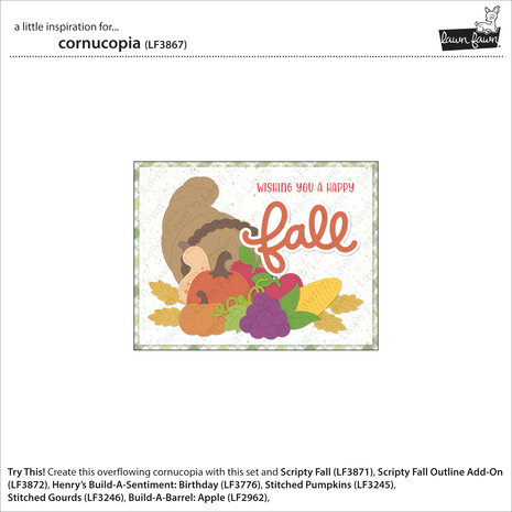 Lawn Fawn Cornucopia Dies (LF3867) Lawn Fawn Cornucopia Dies (LF3867)