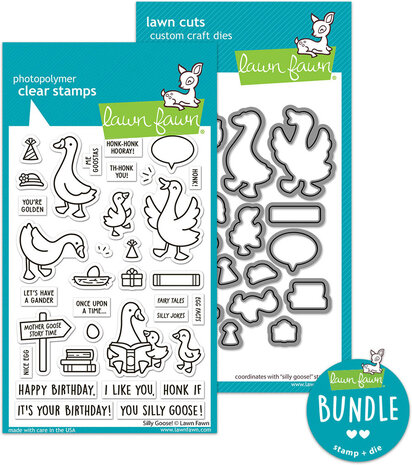 Lawn Fawn Silly Goose! Stamp & Die DUO (LF3845)