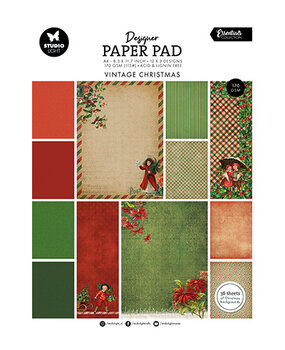 Studio Light Essentials Vintage Christmas A4 Paper Pad (SL-ES-DPP372) Studio Light Essentials Vintage Christmas A4 Paper Pad (SL-ES-DPP372)