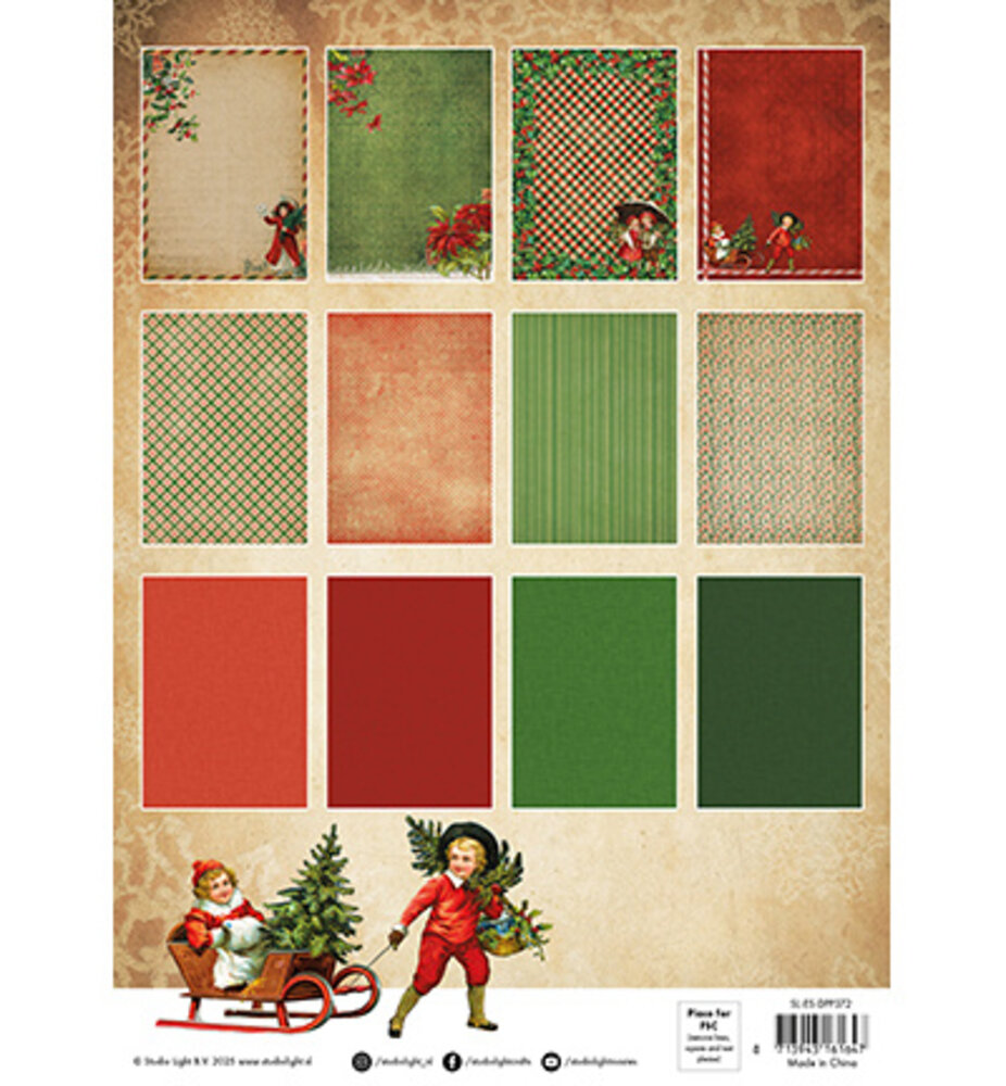 Studio Light Essentials Vintage Christmas A4 Paper Pad (SL-ES-DPP372)