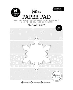 Studio Light Essentials Snowflakes A5 Vellum Paper Pad (SL-ES-VPP329) Studio Light Essentials Snowflakes A5 Vellum Paper Pad (SL-ES-VPP329)