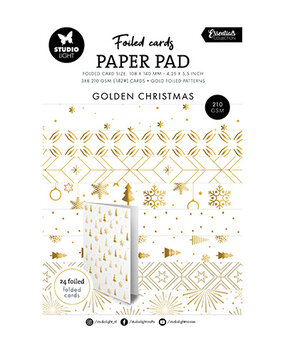 Studio Light Essentials Golden Christmas Foiled Cards Paper Pad (SL-ES-PP383) Studio Light Essentials Golden Christmas Foiled Cards Paper Pad (SL-ES-PP383)