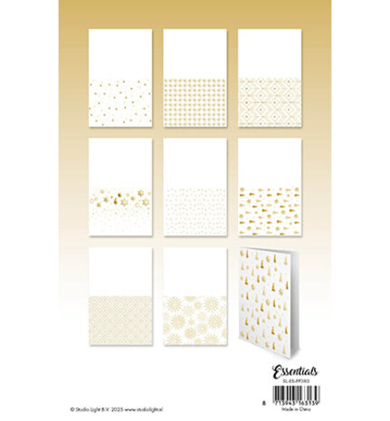 Studio Light Essentials Golden Christmas Foiled Cards Paper Pad (SL-ES-PP383)
