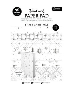 Studio Light Essentials Silver Christmas Foiled Cards Paper Pad (SL-ES-PP384) Studio Light Essentials Silver Christmas Foiled Cards Paper Pad (SL-ES-PP384)