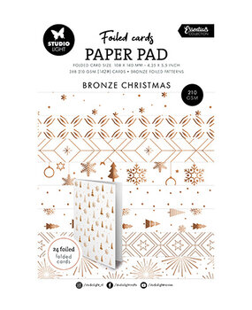 Studio Light Essentials Bronze Christmas Foiled Cards Paper Pad (SL-ES-PP385) Studio Light Essentials Bronze Christmas Foiled Cards Paper Pad (SL-ES-PP385)