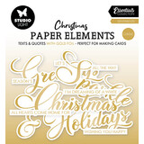 Studio Light Essentials Paper Elements Classic Gold Sentiments (SL-ES-PE36)