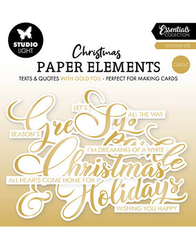 Studio Light Essentials Paper Elements Classic Gold Sentiments (SL-ES-PE36) Studio Light Essentials Paper Elements Classic Gold Sentiments (SL-ES-PE36)