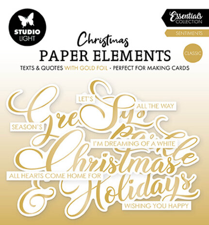 Studio Light Essentials Paper Elements Classic Gold Sentiments (SL-ES-PE36) Studio Light Essentials Paper Elements Classic Gold Sentiments (SL-ES-PE36)