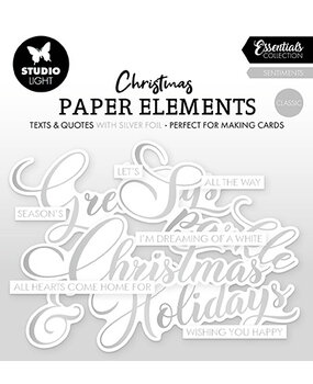 Studio Light Essentials Paper Elements Classic Silver Sentiments (SL-ES-PE37) Studio Light Essentials Paper Elements Classic Silver Sentiments (SL-ES-PE37)