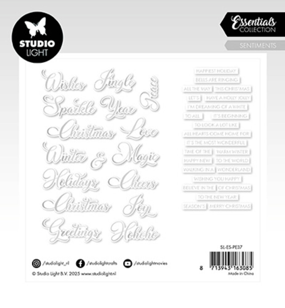 Studio Light Essentials Paper Elements Classic Silver Sentiments (SL-ES-PE37) Studio Light Essentials Paper Elements Classic Silver Sentiments (SL-ES-PE37)