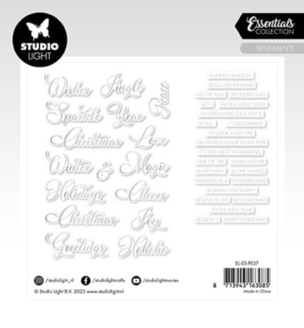 Studio Light Essentials Paper Elements Classic Silver Sentiments (SL-ES-PE37) Studio Light Essentials Paper Elements Classic Silver Sentiments (SL-ES-PE37)