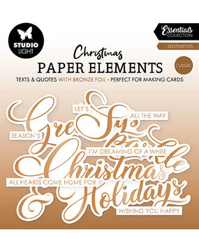 Studio Light Essentials Paper Elements Classic Bronze Sentiments (SL-ES-PE38) Studio Light Essentials Paper Elements Classic Bronze Sentiments (SL-ES-PE38)