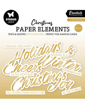 Studio Light Essentials Paper Elements Trendy Gold Sentiments (SL-ES-PE39) Studio Light Essentials Paper Elements Trendy Gold Sentiments (SL-ES-PE39)