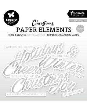 Studio Light Essentials Paper Elements Trendy Silver Sentiments (SL-ES-PE40) Studio Light Essentials Paper Elements Trendy Silver Sentiments (SL-ES-PE40)