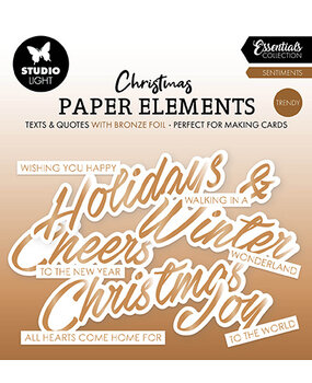 Studio Light Essentials Paper Elements Trendy Bronze Sentiments (SL-ES-PE41) Studio Light Essentials Paper Elements Trendy Bronze Sentiments (SL-ES-PE41)