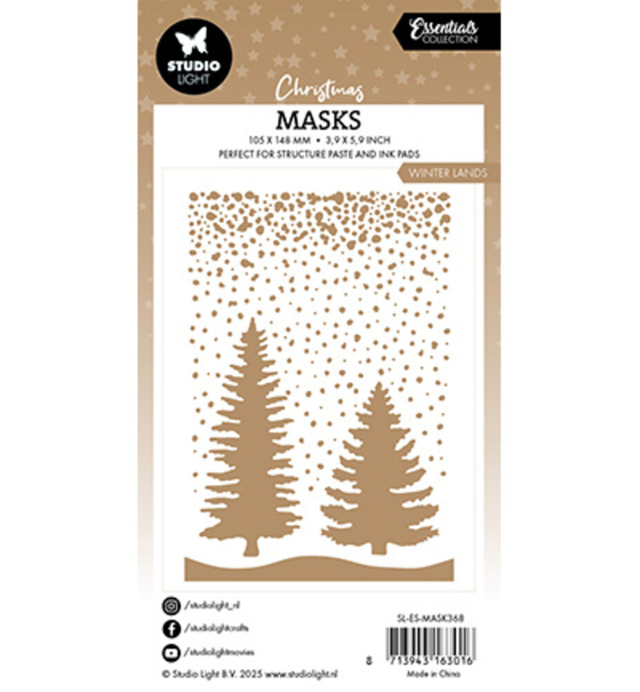 Studio Light Christmas Essentials Masking Stencil Winter Land (SL-ES-MASK368)