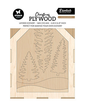 Studio Light Christmas Essentials Plywood House Scenery (SL-ES-PW07)