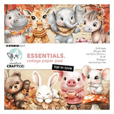 Creative Craftlab Essentials Fall in Love 8x8 Inch Collage Paper Pad (CCL-ES-CPP381)