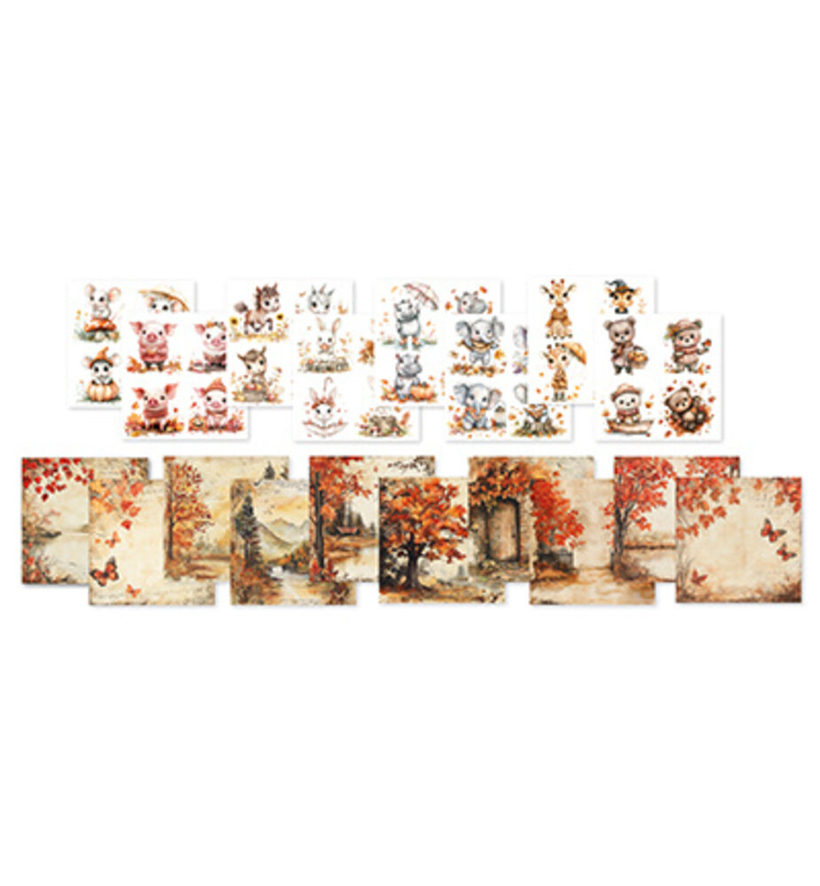 Creative Craftlab Essentials Fall in Love 8x8 Inch Collage Paper Pad (CCL-ES-CPP381)