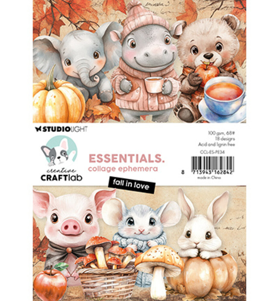 Creative Craftlab Essentials Collage Ephemera Fall in Love (CCL-ES-PE34)