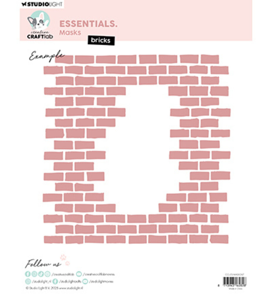 Creative Craftlab Essentials Bricks Masking Stencil (CCL-ES-MASK367) Creative Craftlab Essentials Bricks Masking Stencil (CCL-ES-MASK367)