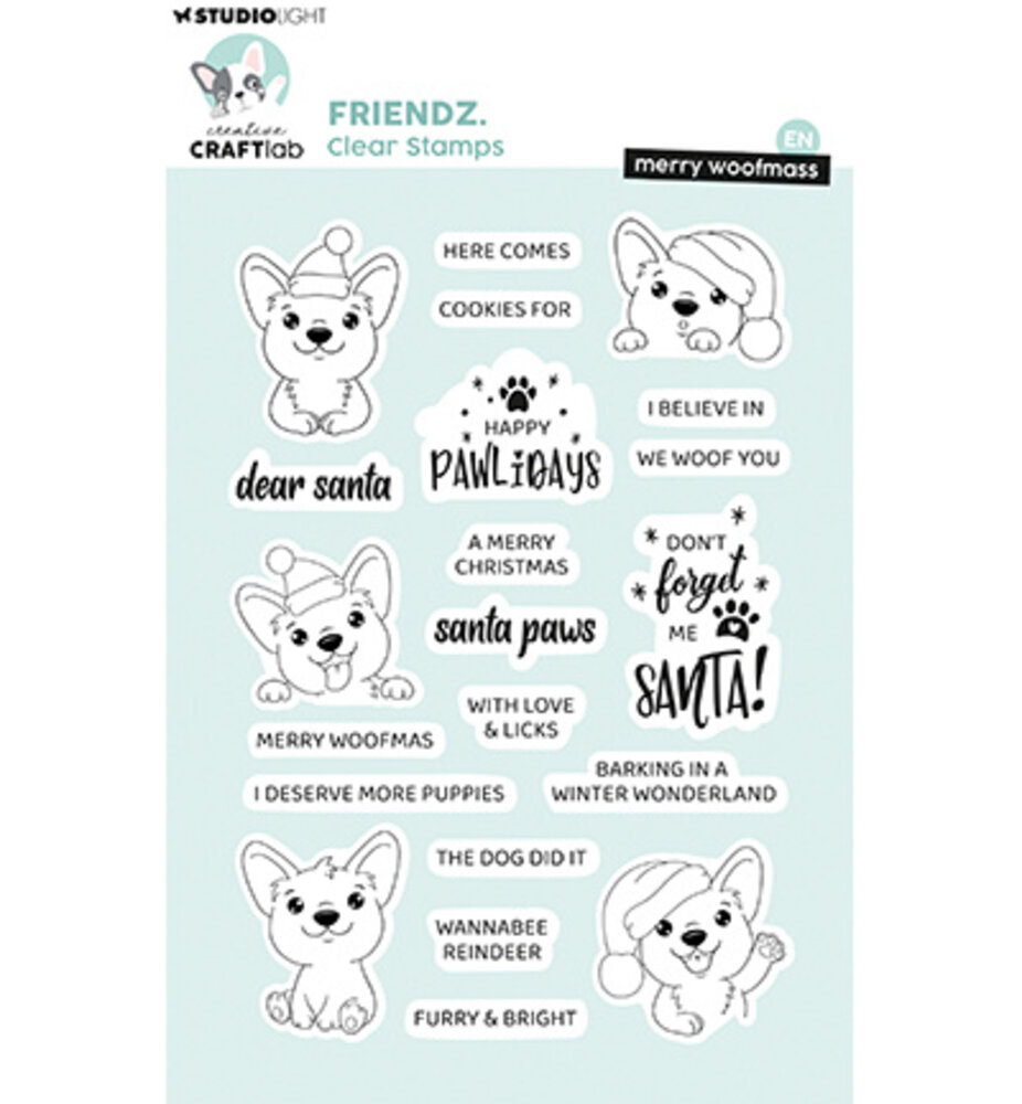 Creative Craftlab Friendz Clear Stamp Merry Woofmass (CCL-FR-STAMP874)