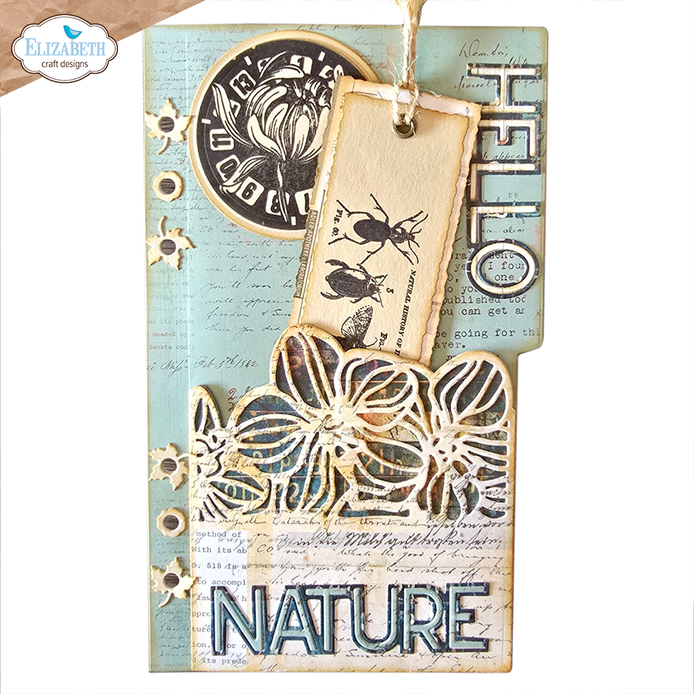 Elizabeth Craft Designs Botanical Blend A5 Clear Stamps Wildflower (CS419)