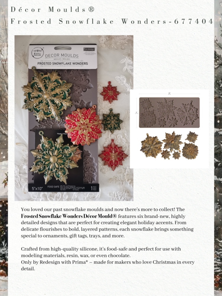 Re-Design Frosted Snowflake Wonders 5x10 Inch Decor Moulds (677404) Re-Design Frosted Snowflake Wonders 5x10 Inch Decor Moulds (677404)