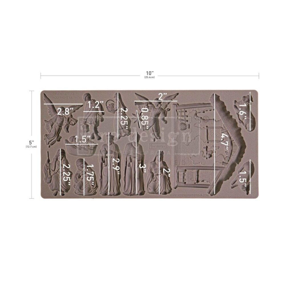 Re-Design Holy Night Nativity 5x10 Inch Decor Moulds (677442) Re-Design Holy Night Nativity 5x10 Inch Decor Moulds (677442)