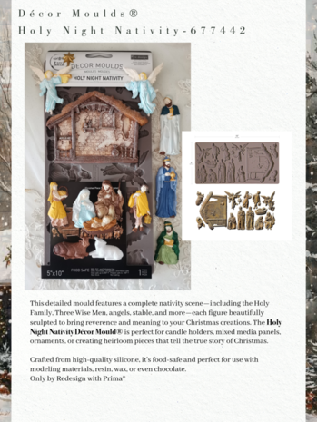 Re-Design Holy Night Nativity 5x10 Inch Decor Moulds (677442) Re-Design Holy Night Nativity 5x10 Inch Decor Moulds (677442)