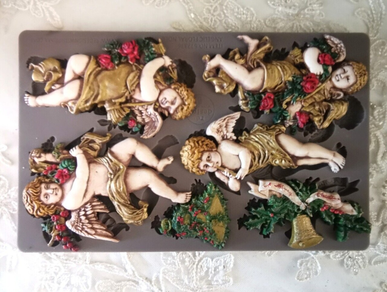 Re-Design Angelic Floral Noel 5x8 Inch Decor Moulds (677336)