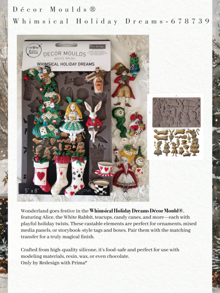 Re-Design Whimsical Holiday Dreams 5x8 Inch Decor Moulds (678739)