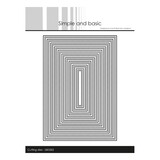 Simple and Basic Double Pierced Rectangle Metal Dies (SBD003)