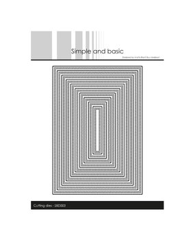 Simple and Basic Double Pierced Rectangle Metal Dies (SBD003)